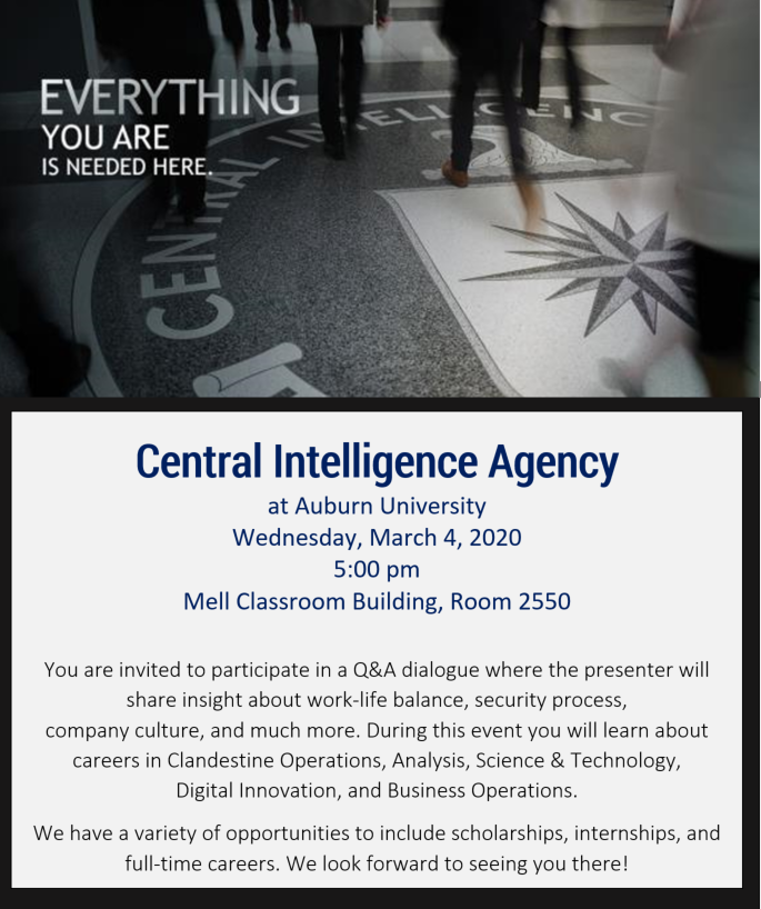 cia information session flier