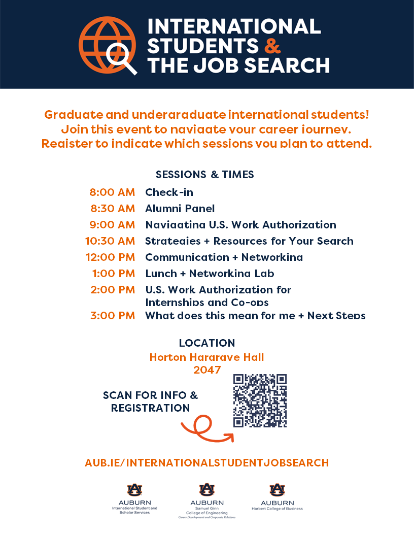 International Student Job Search Flyer