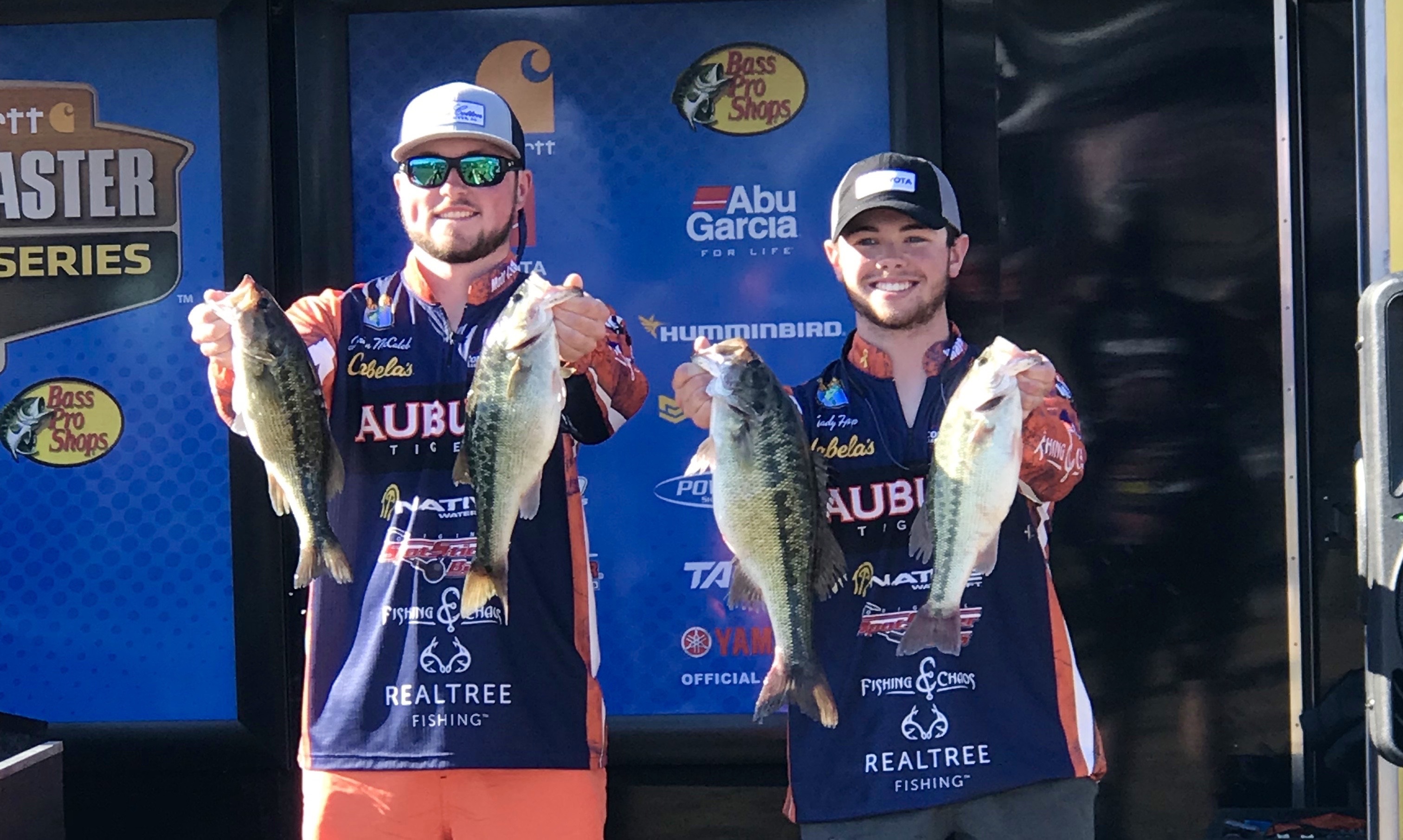 Accounting Students holding up their catches 2