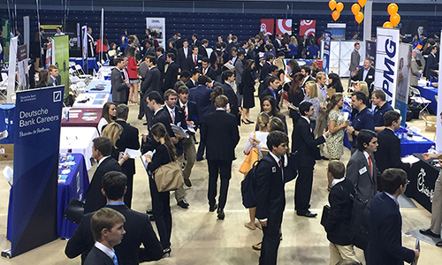 Students participating in the career fair hosted by the OPCD