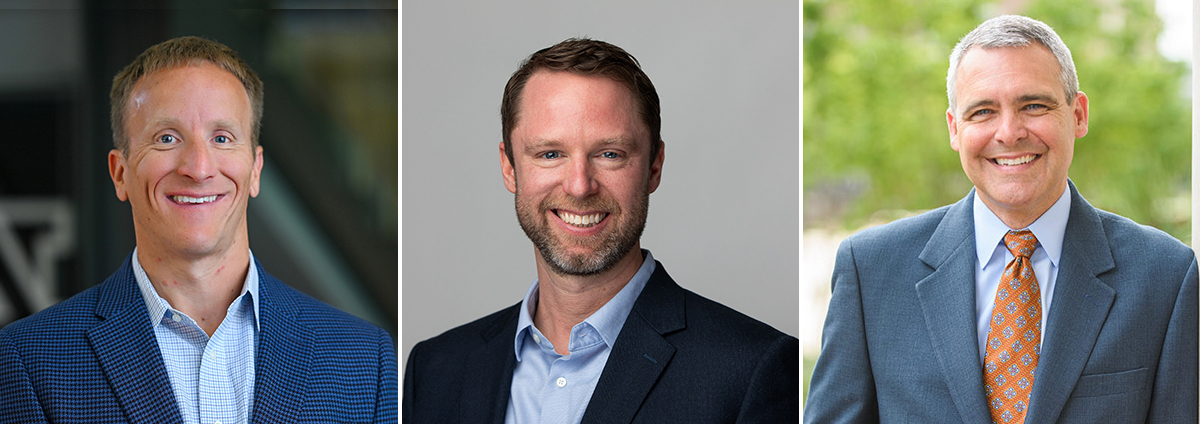 Headshots of 3 male professors