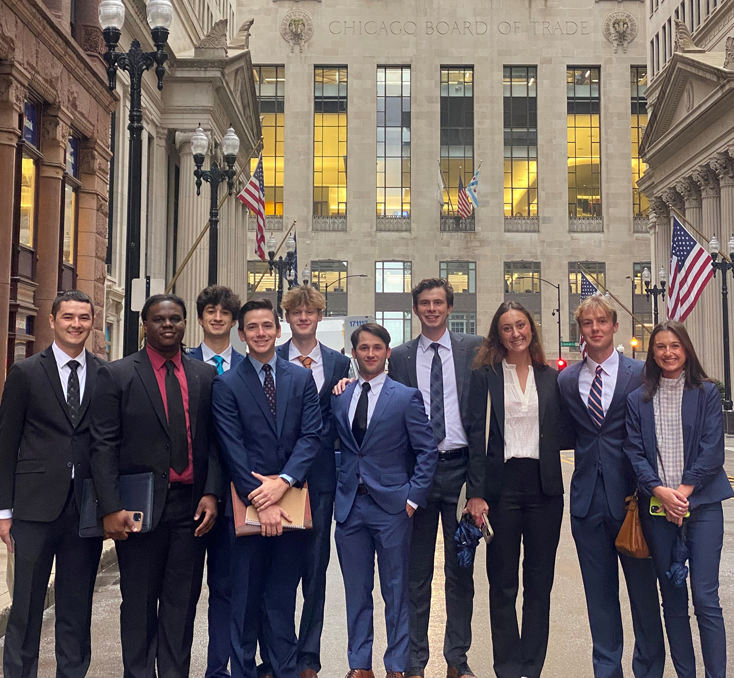 Students in front of CBOE in Chicago