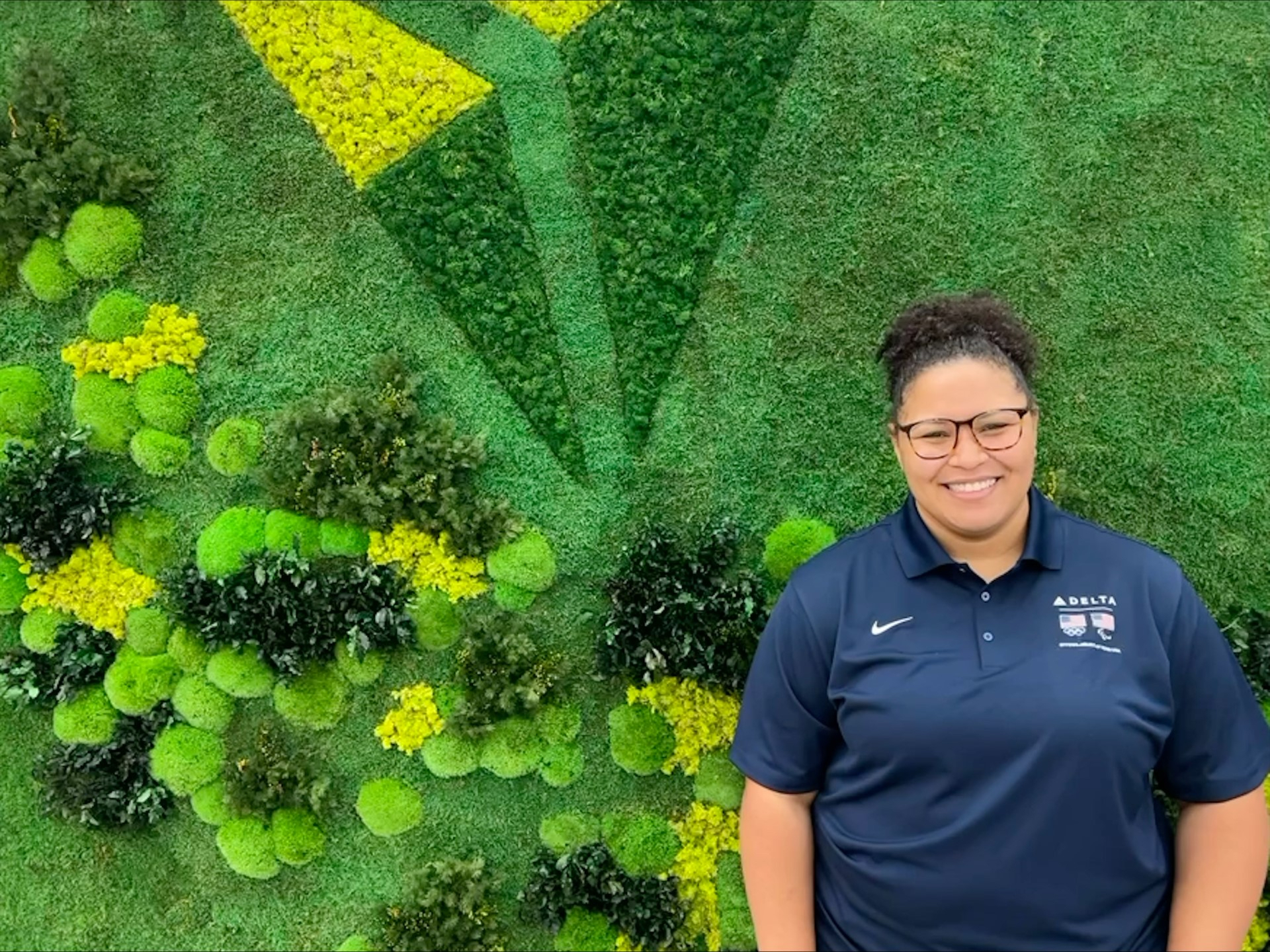 Alycia Attaway MBA candidate wearing Delta polo