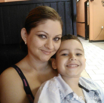 Azucena and her son Sebastian