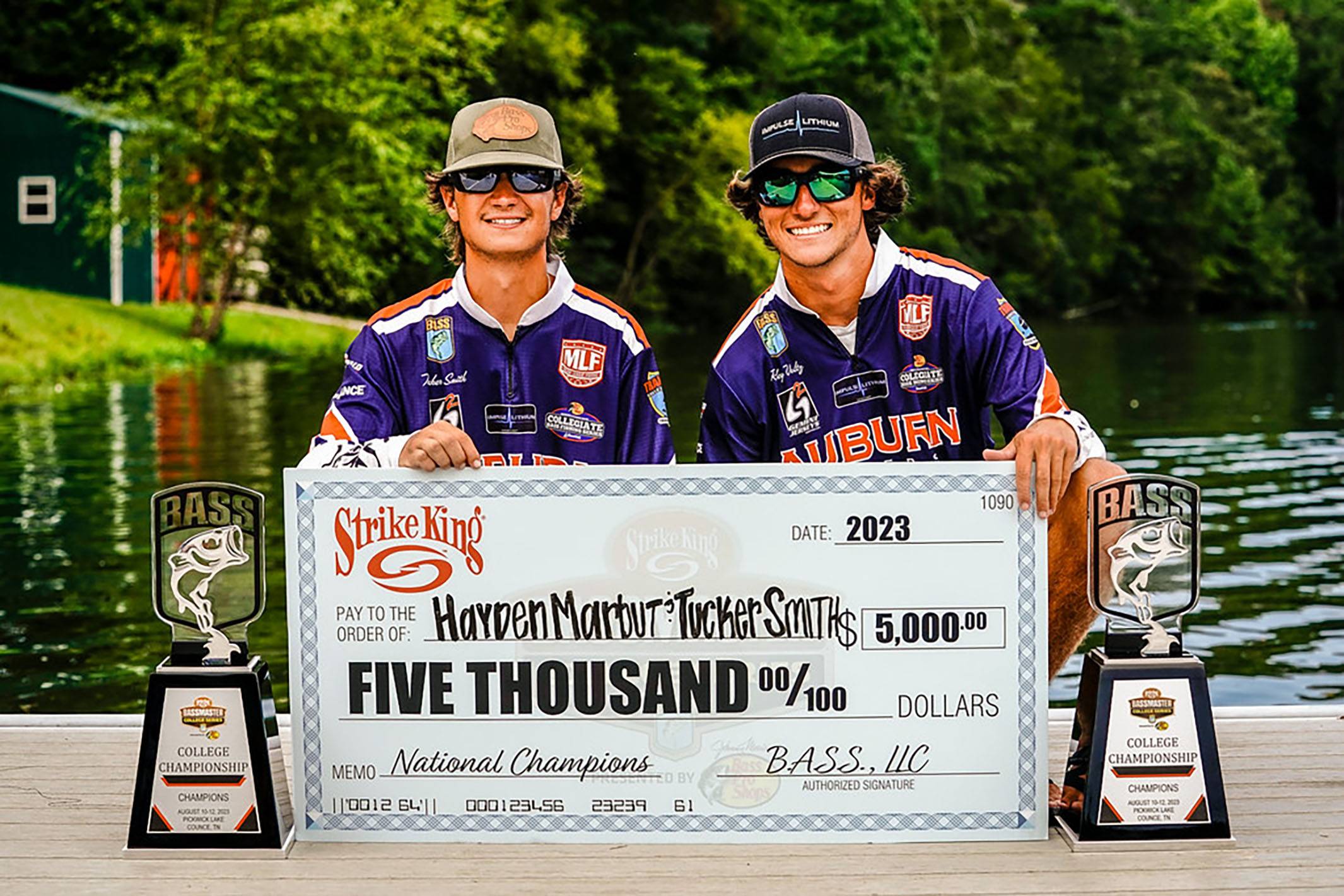 Smith and Marbut Winnings  Smith and Marbut with winning check