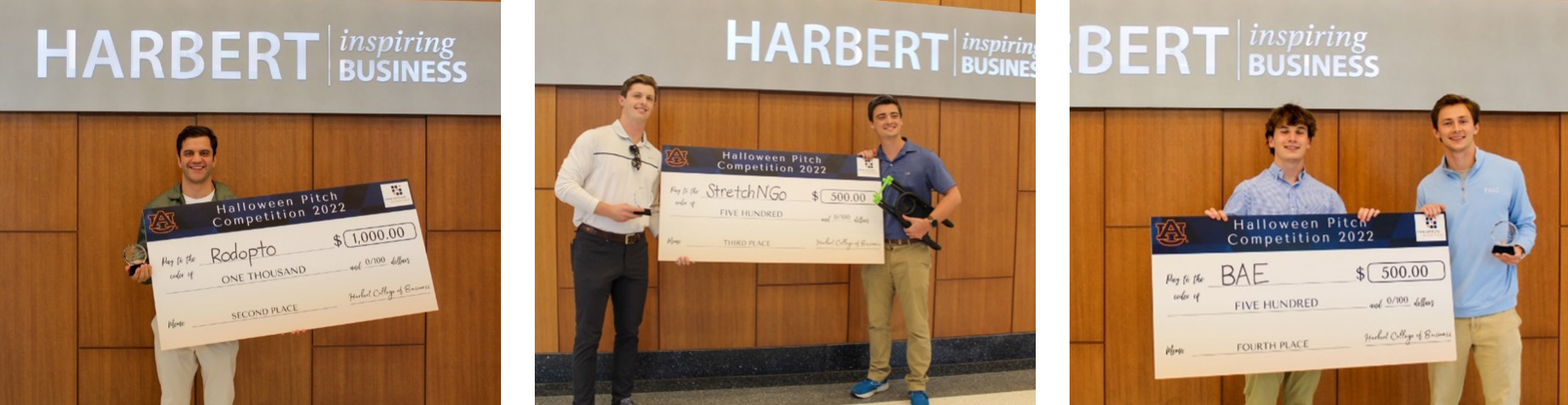 Halloween pitch 2nd and 3rd place winners