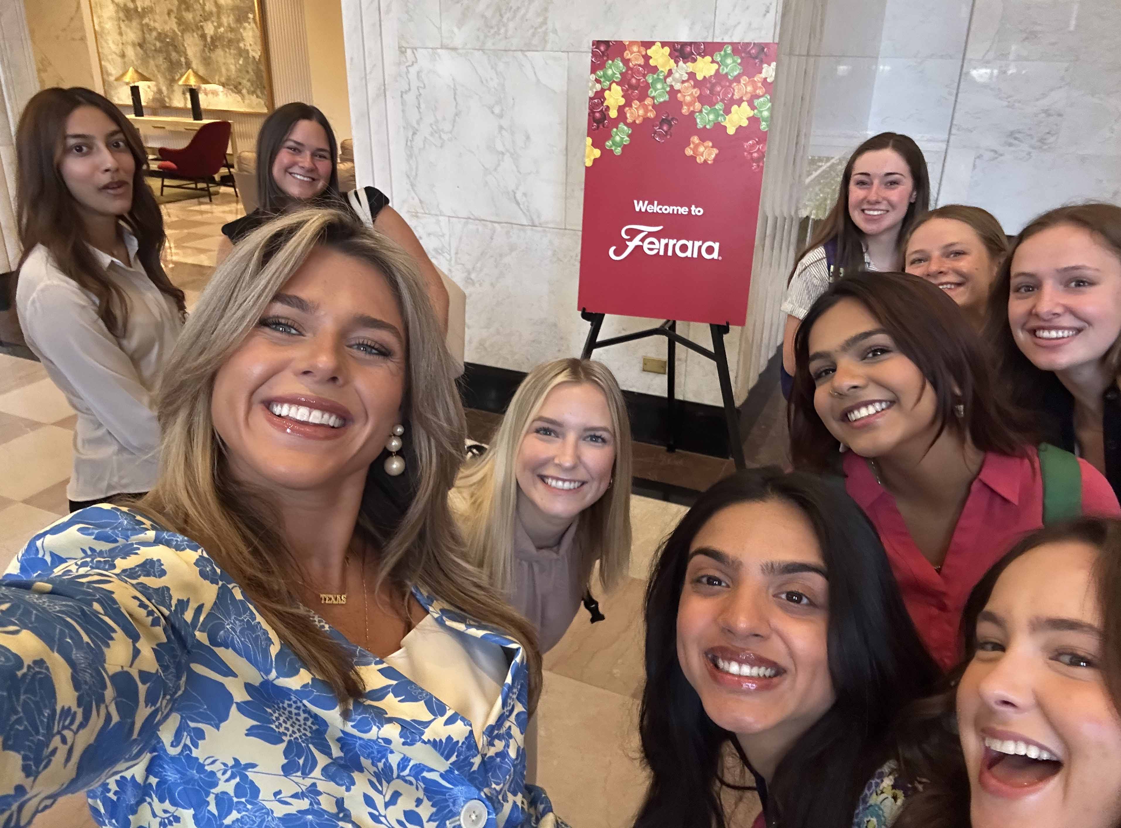 Jackie Reading at Ferrara Internship