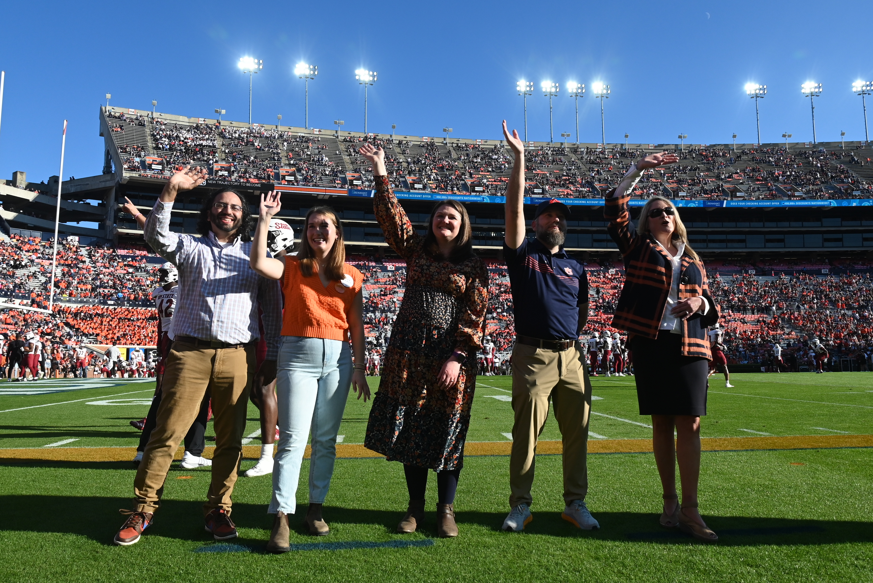 Lowder Center and Harbert faculty on-field recognition