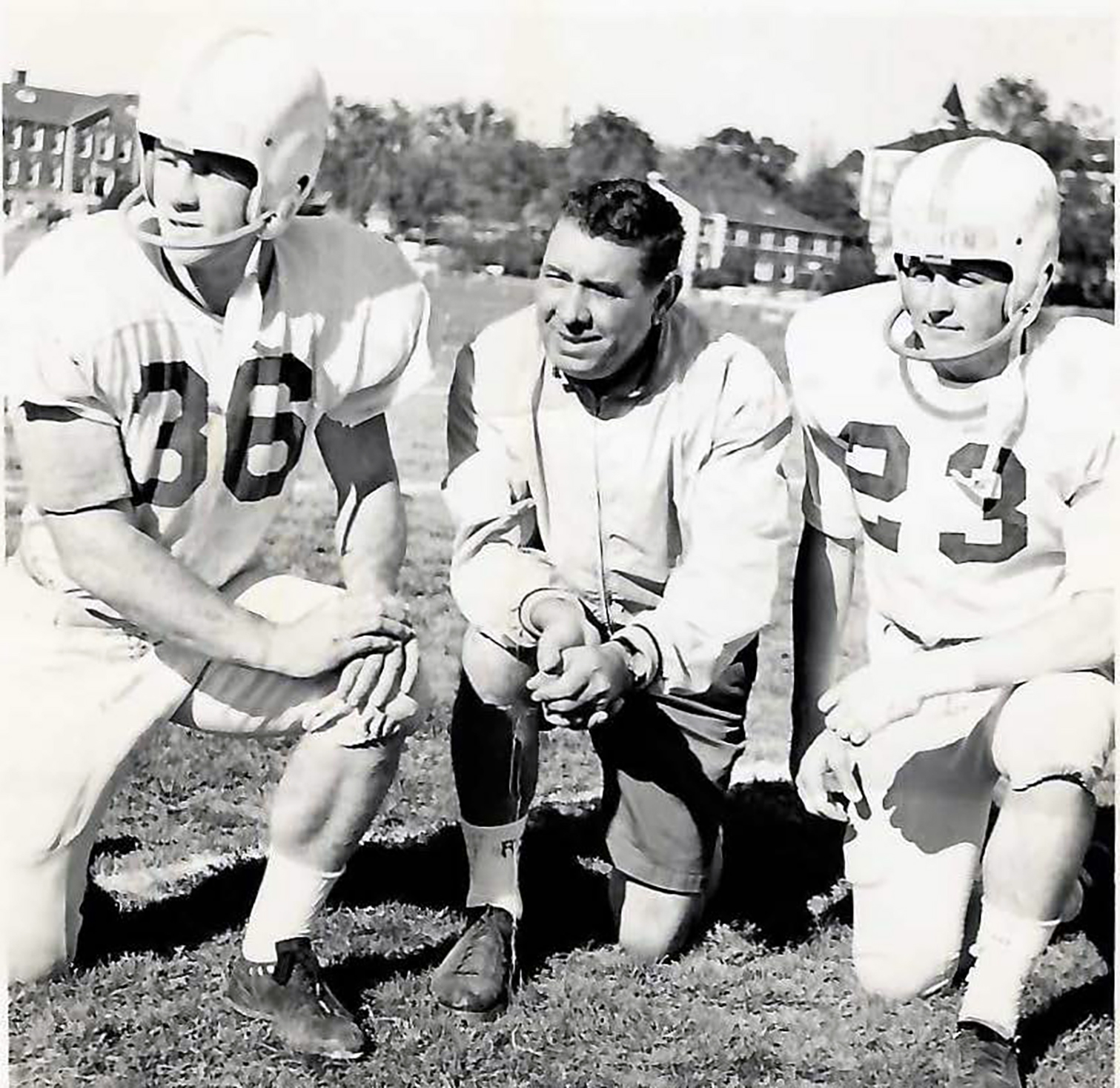 John McGeever, Coach Shug Jordan and other capt kneeling