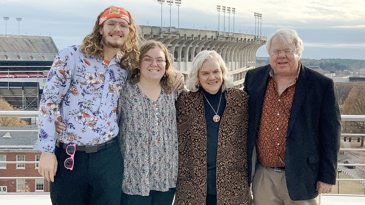 Stanwick family on HHH terrace