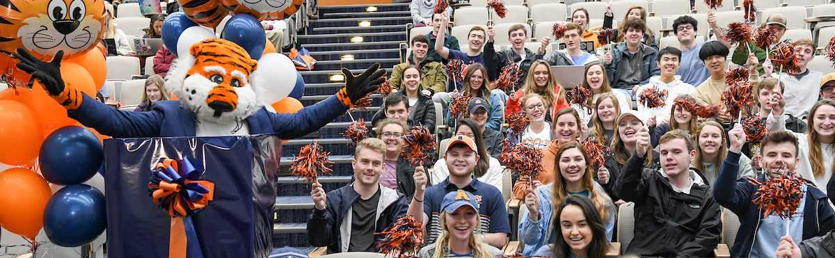 Auburn Tiger fans celebrating