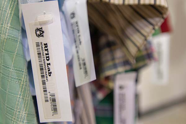 Auburn University RFID Lab tag on clothes