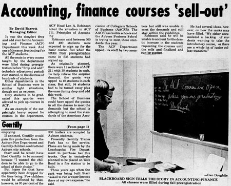 Newspaper clipping Accounting, Finance courses prove Popular